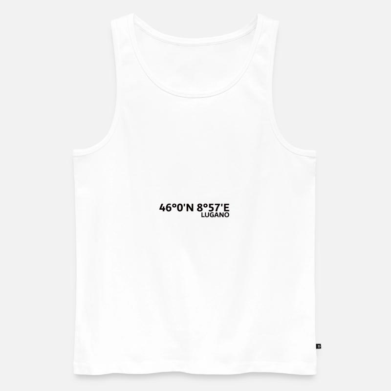 Lugano coordinates - Men's Premium Organic Tank Top - white
