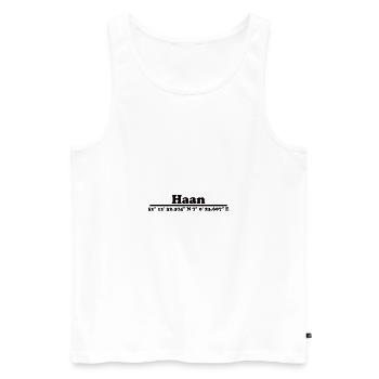 Haan Coordinates - Men's Premium Organic Tank Top - white - Front - Michal (187cm)