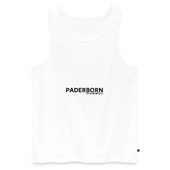 Paderborn Koordinaten - Männer Premium Bio Tank Top - Weiß - Vorne - Michal (187cm)
