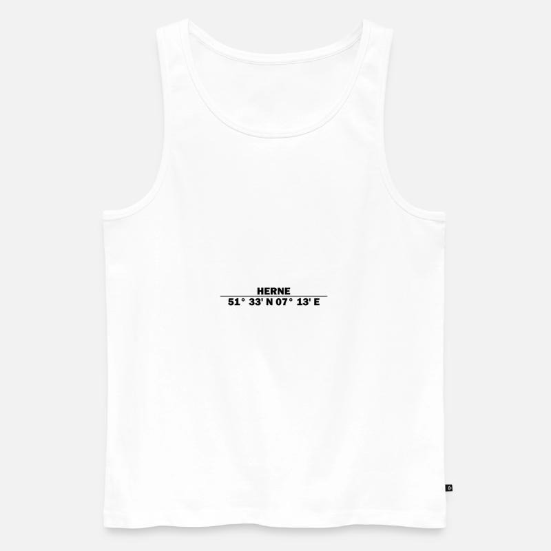 Herne coordinates - Men's Premium Organic Tank Top - white