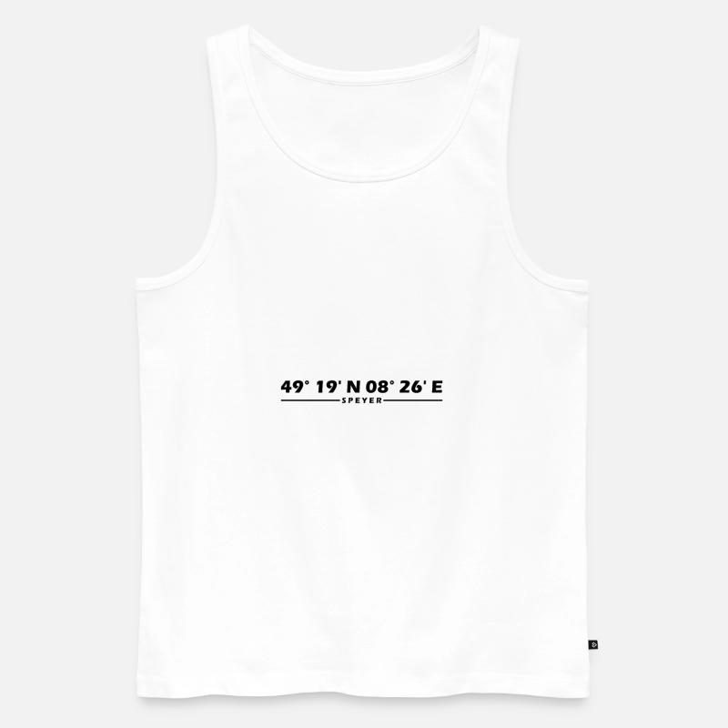 Speyer coordinates - Men's Premium Organic Tank Top - white