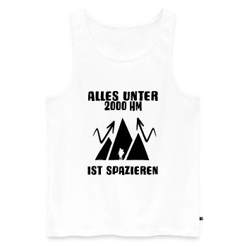bergwandern servus alpin höhenmeter bergtags trail - Männer Premium Bio Tank Top - Weiß - Vorne - Michal (187cm)