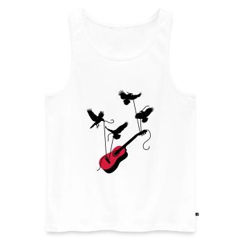 guitar - Men's Premium Organic Tank Top - white - Front - AI Model Male 178 light (178cm)