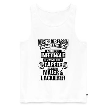 Maler und Lackierer/Malerin/Malen/Geschenk - Männer Premium Bio Tank Top - Weiß - Vorne - Michal (187cm)