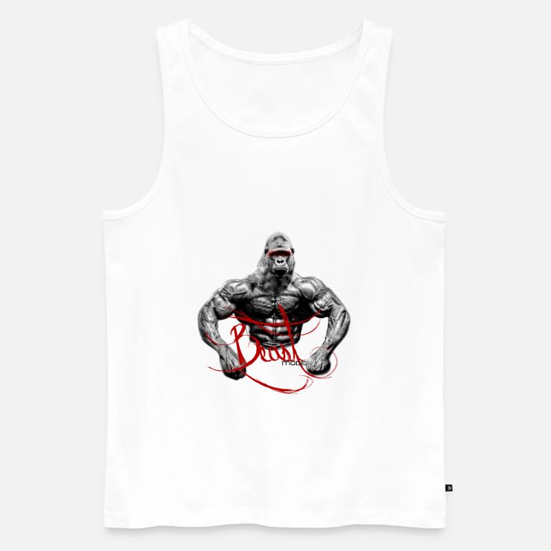 Beastmode - Männer Premium Bio Tank Top - Weiß