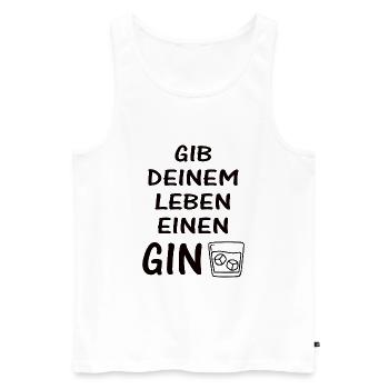 Gin - Männer Premium Bio Tank Top - Weiß - Vorne - AI Model Male 178 light (178cm)