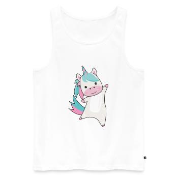 Einhorn magische Einhörner pink kawaii Tiere - Männer Premium Bio Tank Top - Weiß - Vorne - AI Model Male 178 light (178cm)