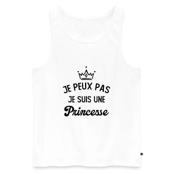 Je Peux Pas Je Suis Une Princesse - Débardeur bio Premium Homme - blanc - Devant - Michal (187cm)