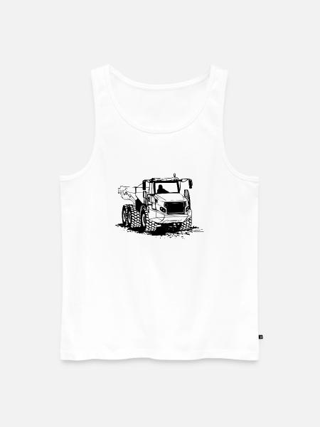 Muldenkipper - Kipplaster - LKW - Truck - Männer Premium Bio Tank Top - Weiß