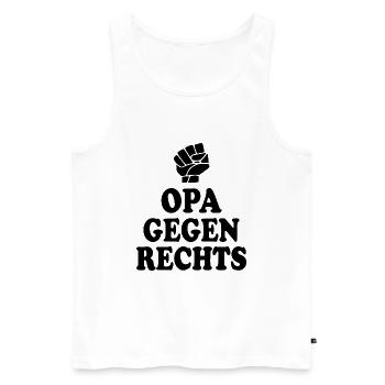 Opas gegen rechts - Männer Premium Bio Tank Top - Weiß - Vorne - Michal (187cm)