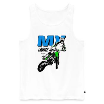 Moto Cross - Motocross - Supercross - Men's Premium Organic Tank Top - white - Front - Michal (187cm)