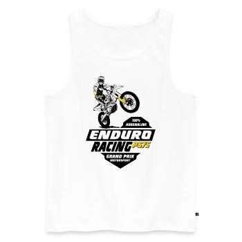 Enduro Offroad - Men's Premium Organic Tank Top - white - Front - AI Model Male 178 light (178cm)