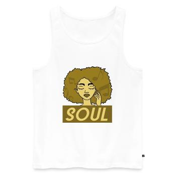 Afro Soul - Männer Premium Bio Tank Top - Weiß - Vorne - Michal (187cm)