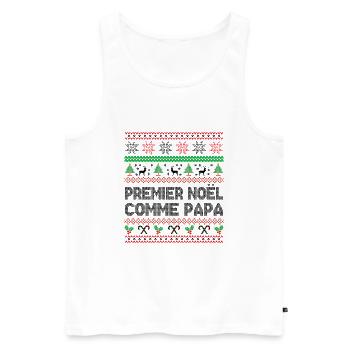 Premier Noël Comme Papa - Débardeur bio Premium Homme - blanc - Devant - Michal (187cm)