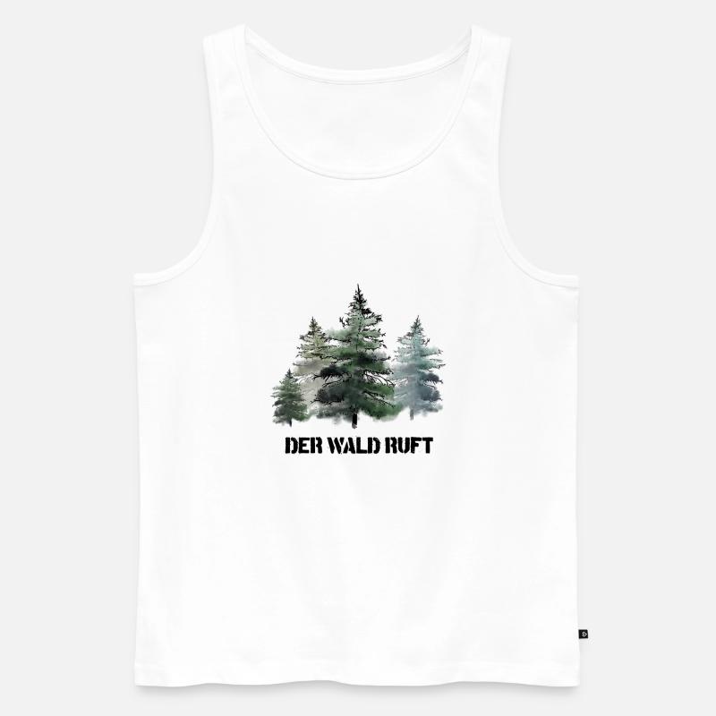 Der Wald ruft - Männer Premium Bio Tank Top - Weiß