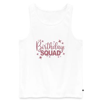 Birthday Squad Matching Group Birthday Party Gift - Men's Premium Organic Tank Top - white - Front - AI Model Male 178 light (178cm)
