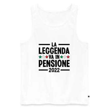 Die Legende geht in den Ruhestand 2022 Rentner - Männer Premium Bio Tank Top - Weiß - Vorne - Michal (187cm)