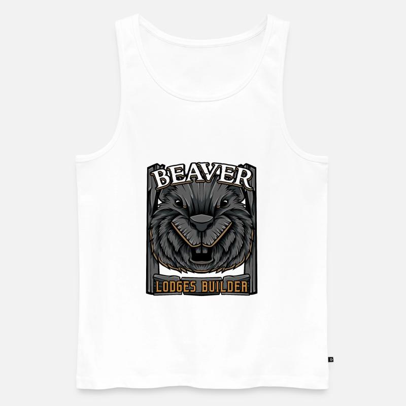 Biber - Männer Premium Bio Tank Top - Weiß