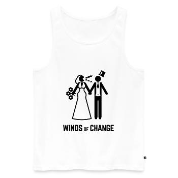 Winds Of Change (Stag Night Bachelor Party Groom) - Men's Premium Organic Tank Top - white - Front - AI Model Male 178 light (178cm)