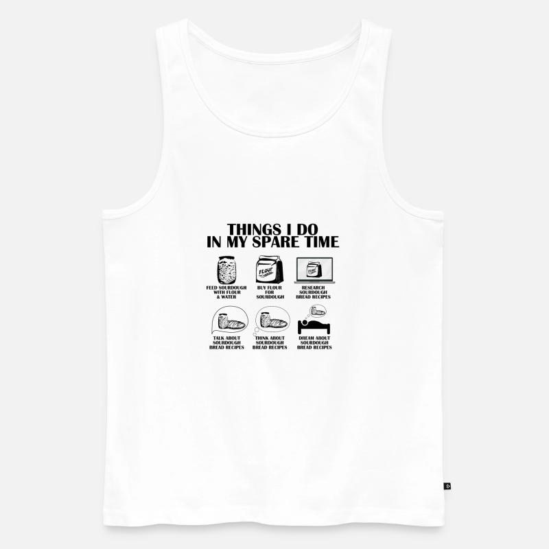 Baking Baker Sourdough Bread Master - Men's Premium Organic Tank Top - white