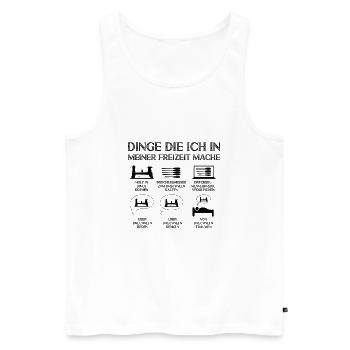 Woodturning Woodworking Woodturner Wood - Men's Premium Organic Tank Top - white - Front - Michal (187cm)