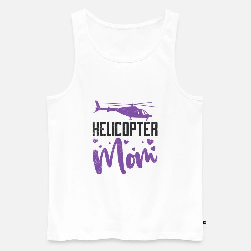 Helikopter Mama Kinder Mutter Eltern - Männer Premium Bio Tank Top - Weiß