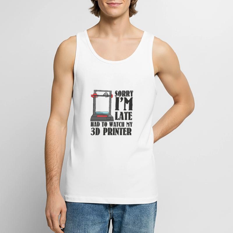 3D Printer 3d Print Nerd 3d Tool Software Men's Premium Organic Tank Top