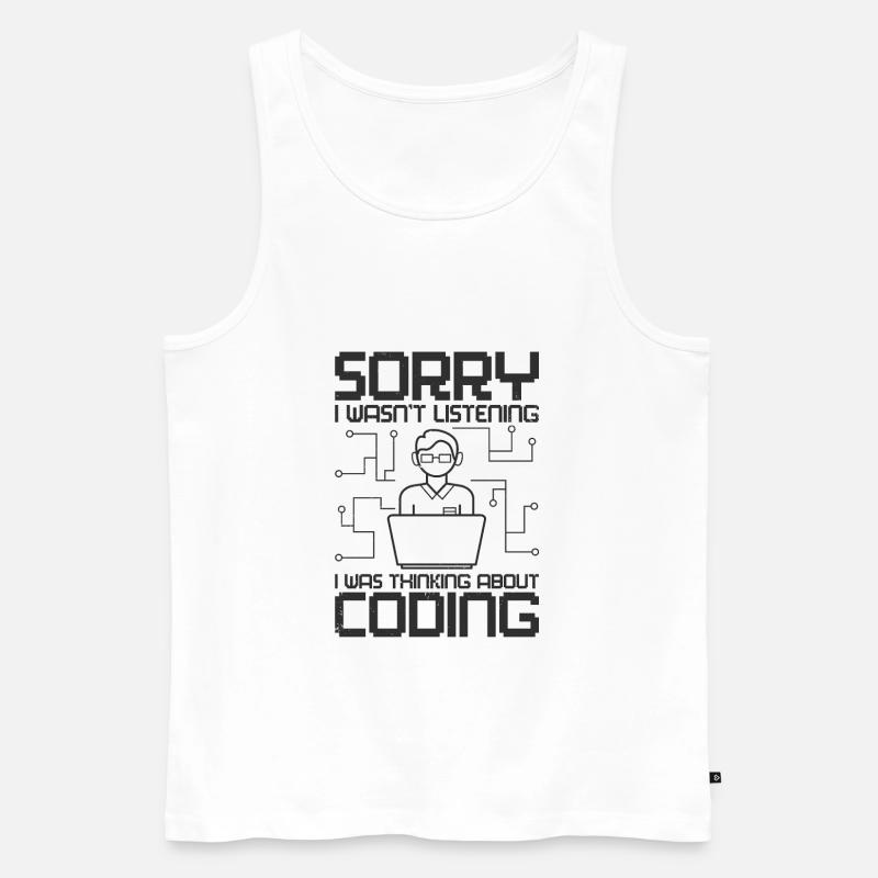 Programmierer Software Web Entwickler Coder Coding - Männer Premium Bio Tank Top - Weiß
