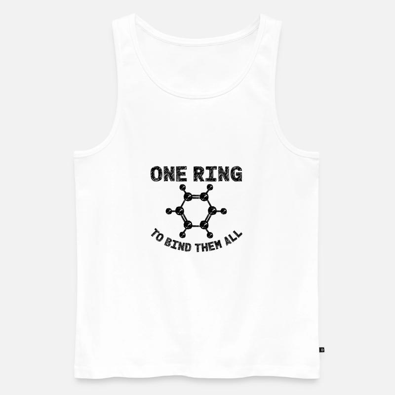 Chemie Benzolring Molekül Bindung - Männer Premium Bio Tank Top - Weiß