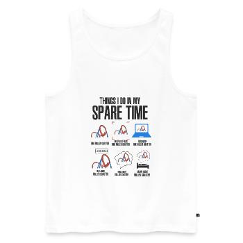 Achterbahn Liebhaber Vergnügungspark Fahrt - Männer Premium Bio Tank Top - Weiß - Vorne - Michal (187cm)