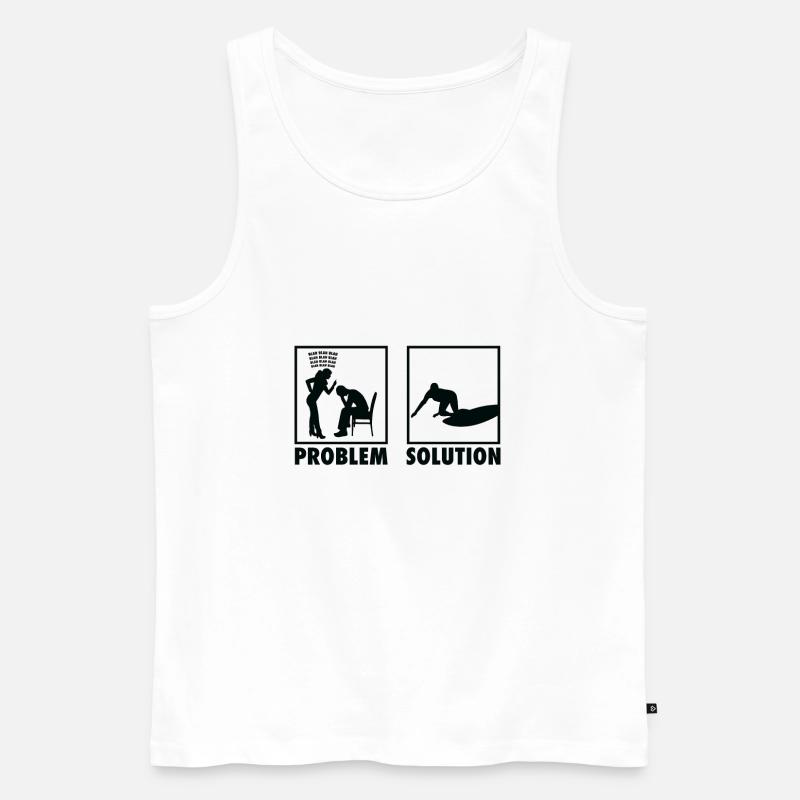 Surfing Surfers Statement Problem Solution. - Männer Premium Bio Tank Top - Weiß
