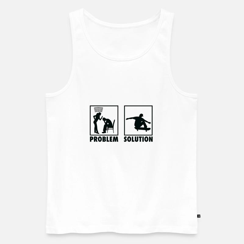 Skateboarding Skateboarders Statement Problem - Men's Premium Organic Tank Top - white