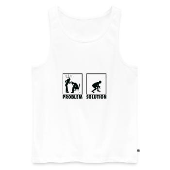 Wrestling Wrestlers Statement Problem Solution. - Men's Premium Organic Tank Top - white - Front - AI Model Male 178 light (178cm)
