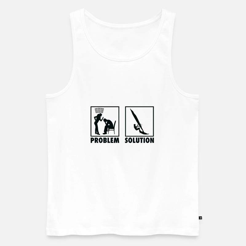 Windsurfing Windsurfer Statement Problem Solution. - Men's Premium Organic Tank Top - white
