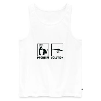 Paragliding Paragliders Statement Problem - Männer Premium Bio Tank Top - Weiß - Vorne - AI Model Male 178 light (178cm)