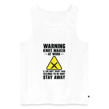Knifemaking Knife Making Bladesmith Smithing Knife - Men's Premium Organic Tank Top - white - Front - AI Model Male 178 light (178cm)