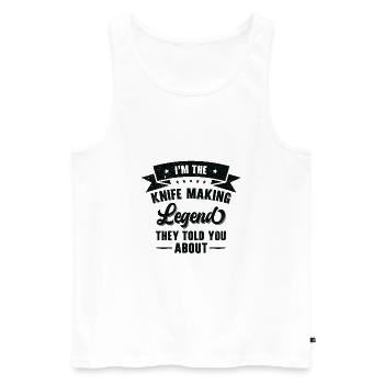 Knifemaking Knife Making Bladesmith Smithing Knife - Men's Premium Organic Tank Top - white - Front - Michal (187cm)