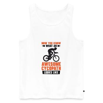 Lustige Radfahrer Radfahrer Fahrrad Fahrrad Berg - Männer Premium Bio Tank Top - Weiß - Vorne - Michal (187cm)