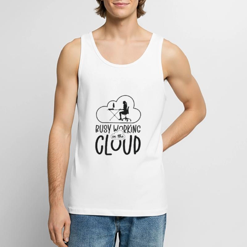 Cloud Computing Programmierer Kodierung Männer Premium Bio Tank Top