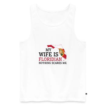 Nichts macht mir Angst Floridian Frau Florida - Männer Premium Bio Tank Top - Weiß - Vorne - AI Model Male 178 light (178cm)