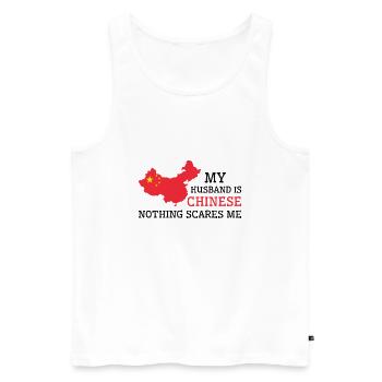 Nichts macht mir Angst, chinesischer Ehemann China - Männer Premium Bio Tank Top - Weiß - Vorne - Michal (187cm)