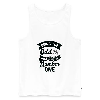 Math Odd Number Mathematics Smart Inspirational - Men's Premium Organic Tank Top - white - Front - AI Model Male 178 light (178cm)