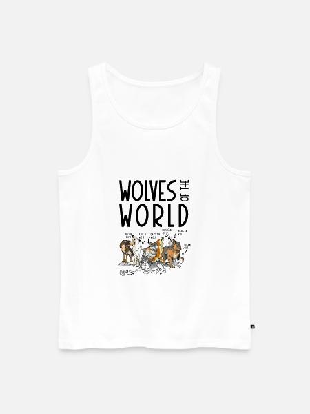 Wolves Of The World - Men's Premium Organic Tank Top - white