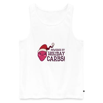 Christmas Vegetable Santa Claus Holiday Potato - Men's Premium Organic Tank Top - white - Front - Michal (187cm)