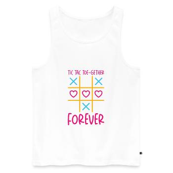 Saint-Valentin Enfants Famille Tic Tac Toe Game - Débardeur bio Premium Homme - blanc - Devant - Michal (187cm)