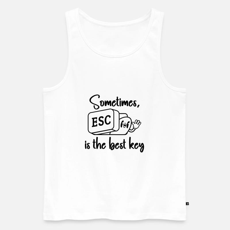 Software-Ingenieur Computer Schlüssel - Männer Premium Bio Tank Top - Weiß