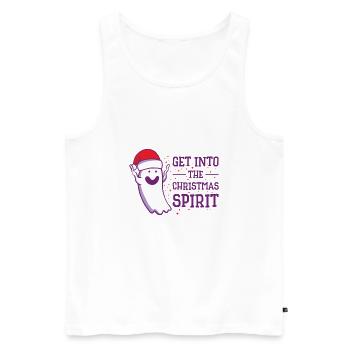 Weihnachten Niedliches Gespenst Halloween - Männer Premium Bio Tank Top - Weiß - Vorne - AI Model Male 178 light (178cm)