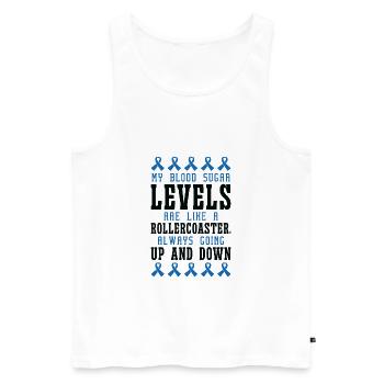 Diabetische Bauchspeicheldrüse - Männer Premium Bio Tank Top - Weiß - Vorne - AI Model Male 178 light (178cm)