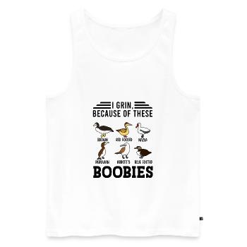 Funny Booby Seabirds Collection - Men's Premium Organic Tank Top - white - Front - AI Model Male 178 light (178cm)