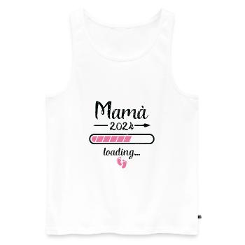 Mamá 2024 Loading Pregnancy Mother Mommy Mom Birth - Men's Premium Organic Tank Top - white - Front - Michal (187cm)